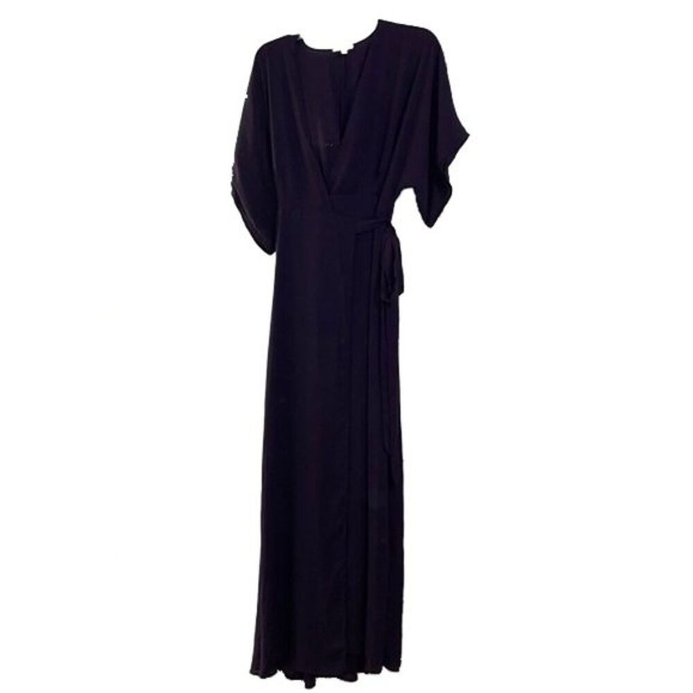 Gianni Bini Purple Maxi Wrap Dress Womens Size Small Kimono
